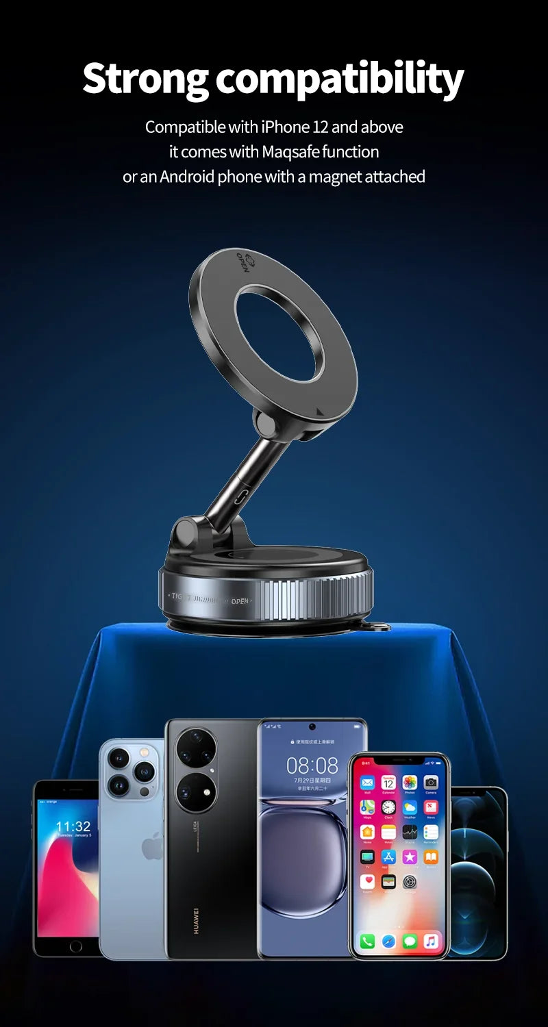 Magnetyczny uchwyt na telefon Xiaomi z przyssawką, regulowany 360°, z mocną przyssawką, do nawigacji samochodowej, uniwersalny