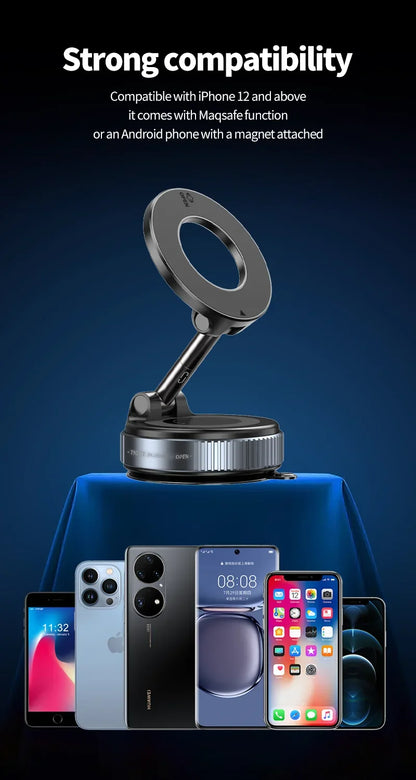 Magnetyczny uchwyt na telefon Xiaomi z przyssawką, regulowany 360°, z mocną przyssawką, do nawigacji samochodowej, uniwersalny