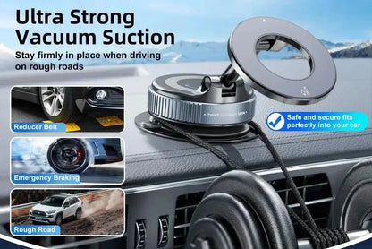 Magnetyczny uchwyt na telefon Xiaomi z przyssawką, regulowany 360°, z mocną przyssawką, do nawigacji samochodowej, uniwersalny