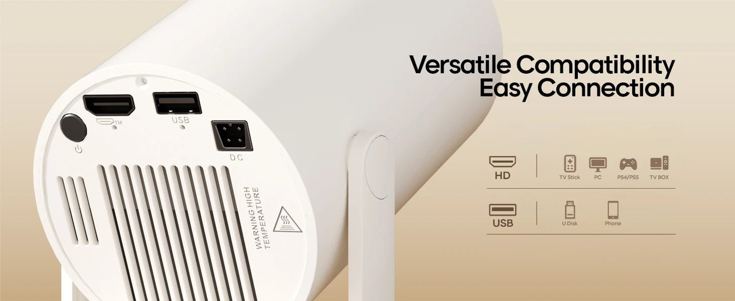 Projektor Magcubic HY300 Pro+ 4K Android 11 290ANSI przenośny Wi-Fi 6 BT5.4 kino zewnętrzne głośnik 5 W HiFi obsługa 720P HD