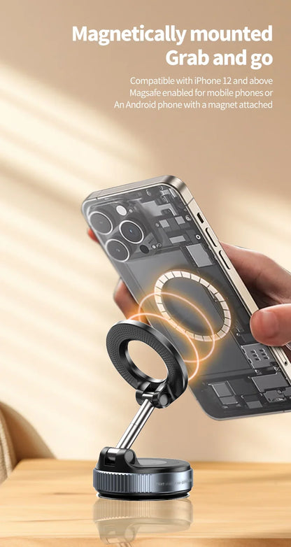 Magnetyczny uchwyt na telefon Xiaomi z przyssawką, regulowany 360°, z mocną przyssawką, do nawigacji samochodowej, uniwersalny