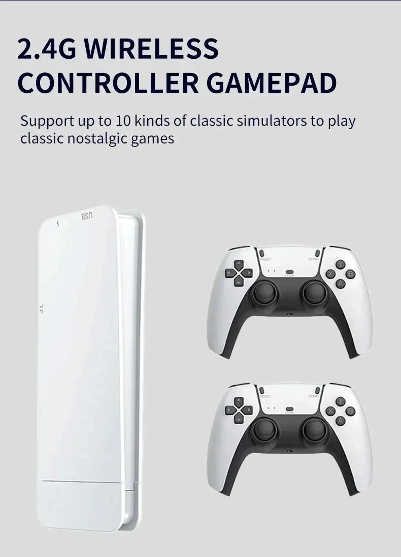 Konsola do gier 128G Game Stick M15 4K Video TV Bezprzewodowe gamepady Gra wideo 64G 40000+/50000+ Klasyczne gry arcade HD Dla dwóch graczy